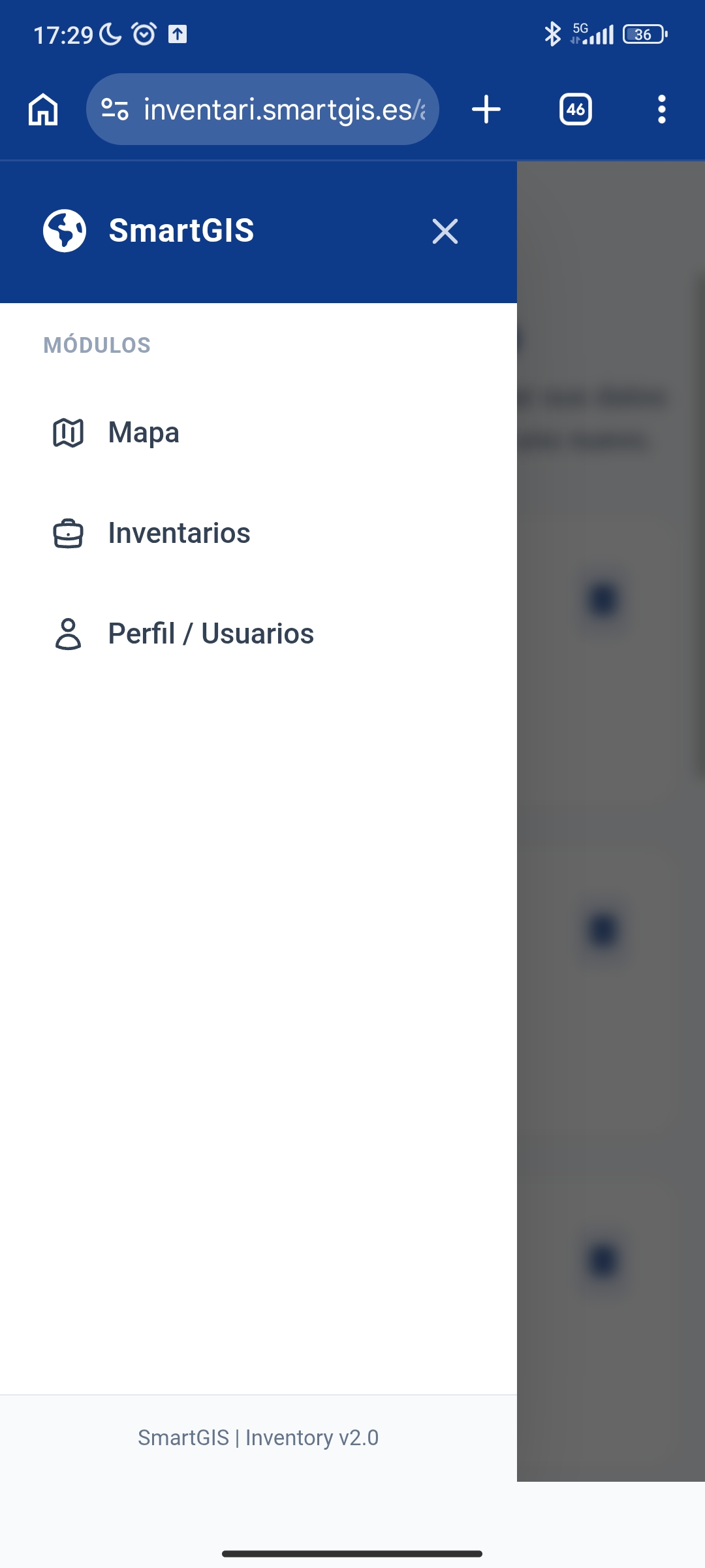 Pantalla de inventario 1